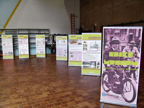 musee itinerant sur l'histoire des premiers deux roues electriques - tous droits reserves ExtraEnergy France juin 2013